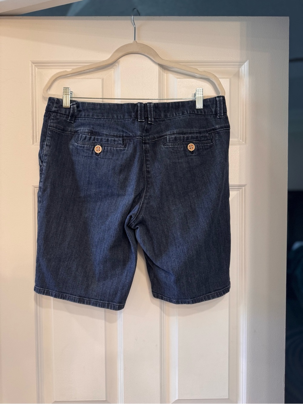 New York & Company Dark Blue Denim Jean Shorts